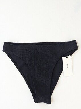 Mikoh Classic High Bikini Bottom Black Womens Large